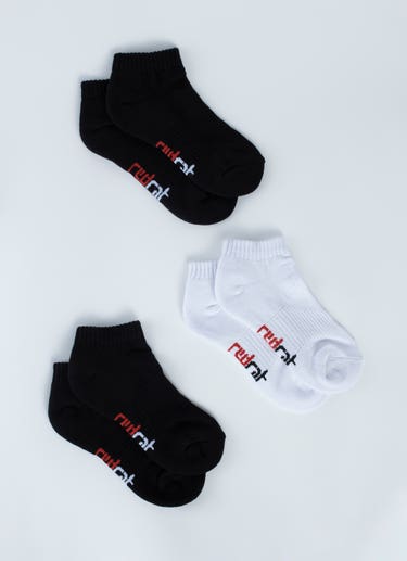 Red Rat Adult Ankle Socks - 3 Pack in Multi