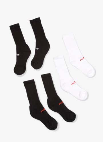 Red Rat Adult Crew Socks - 3 Pack in Multi