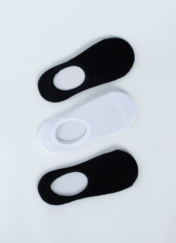 Red Rat Adult No Show Socks - 3 Pack in Multi