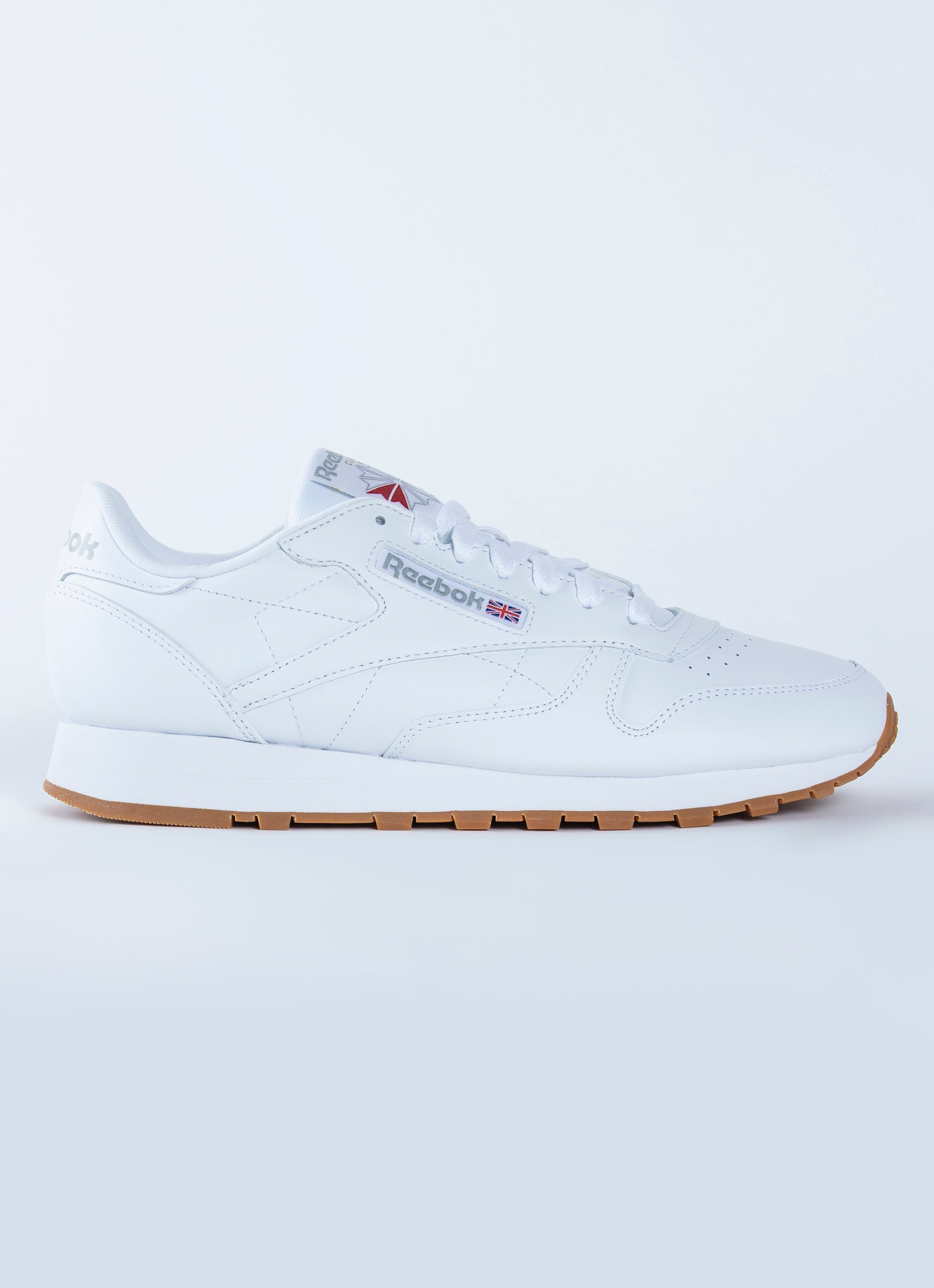 Reebok Leather Shoes in White | Red