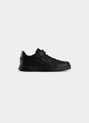 Reebok Court Advance Elastic Lace Shoes - Kids in Black