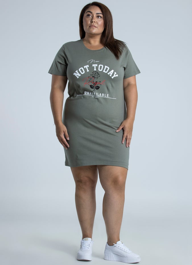 Royal Not Today Tee Dress - Plus & Curve