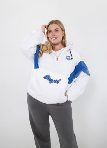 Royàl Anorak Jacket - Curve in White