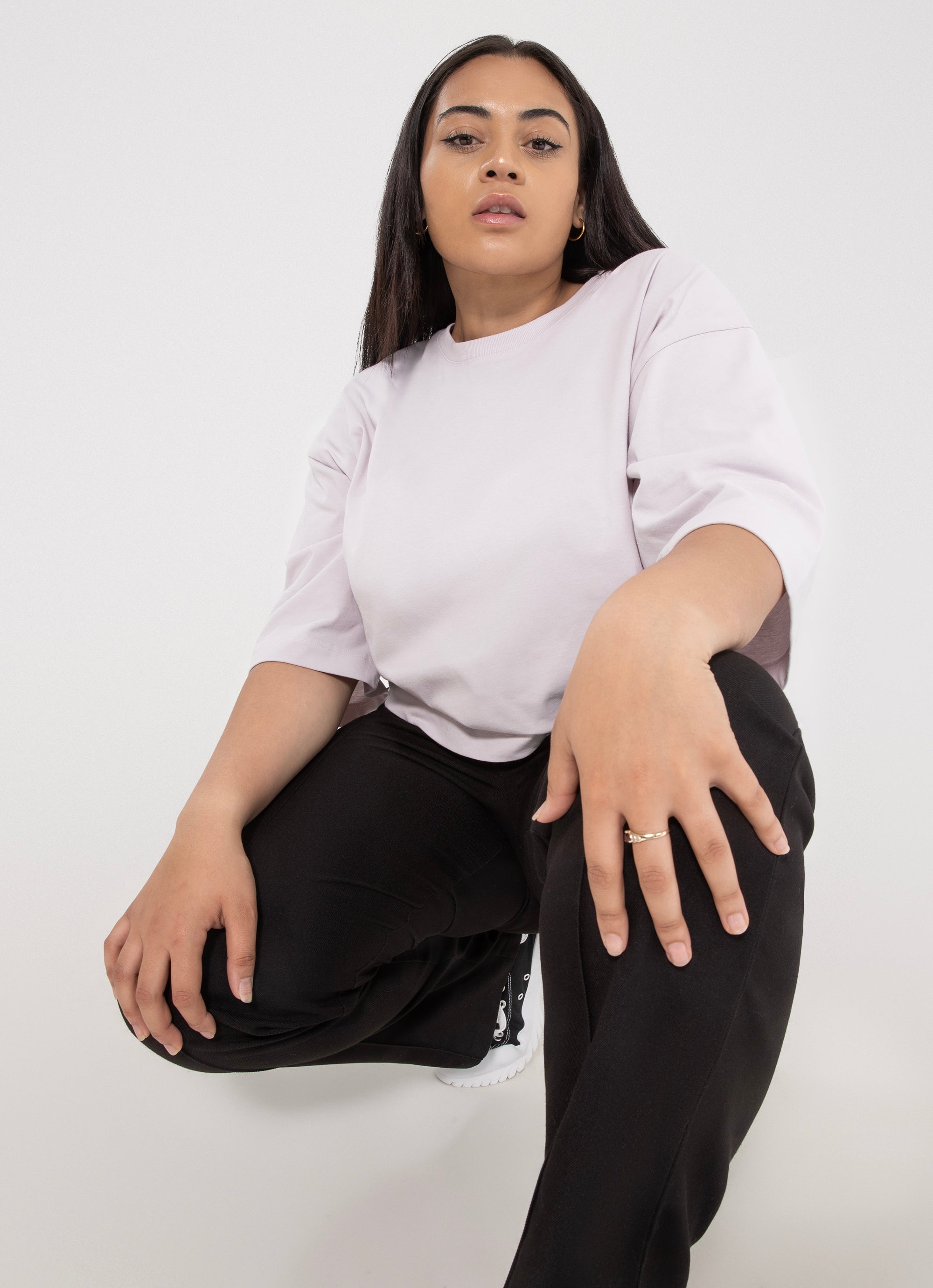 Royàl Cropped Tee - Curve in Purple