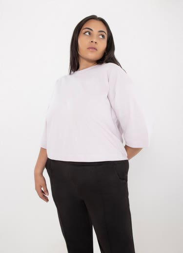 Royàl Cropped Tee - Curve in Purple
