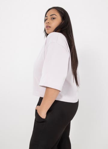 Royàl Cropped Tee - Curve in Purple