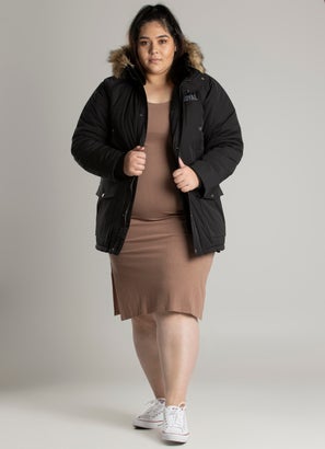 Royàl Faux Fur Hooded Jacket - Plus and Curve