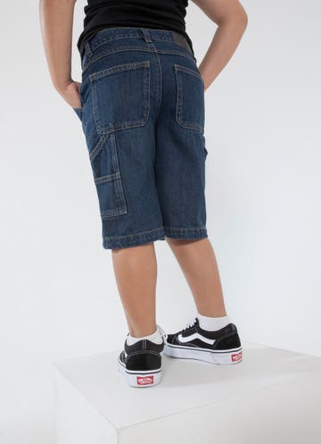 Royàl Kids Denim Cargo Shorts in Blue