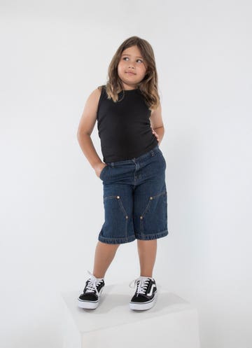 Royàl Kids Denim Cargo Shorts in Blue