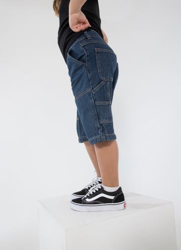 Royàl Kids Denim Cargo Shorts in Blue