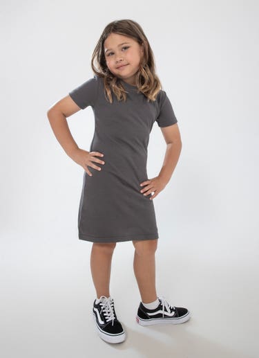Royàl Kids Tshirt Dress in Grey