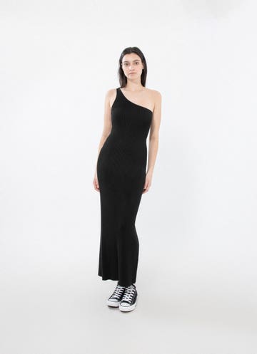 Royàl One Shoulder Dress in Black
