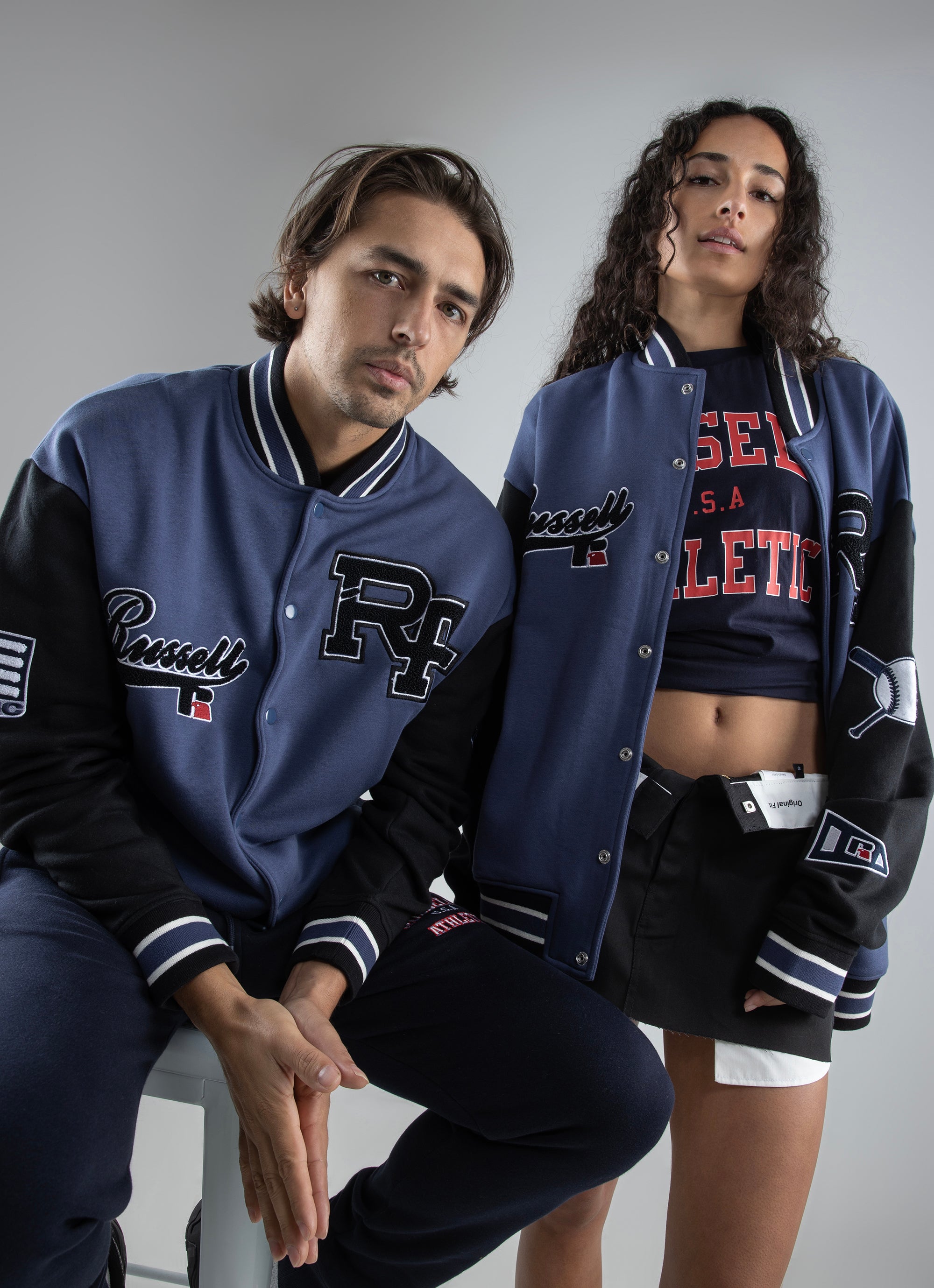 Russell Athletic Varsity Jacket in Blue | Red Rat
