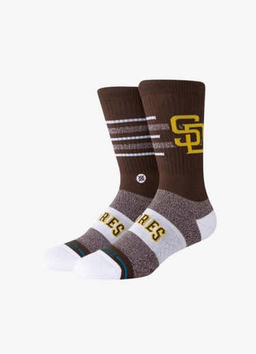 Stance Mlb Closer San Diego Padres Crew Socks in Brown