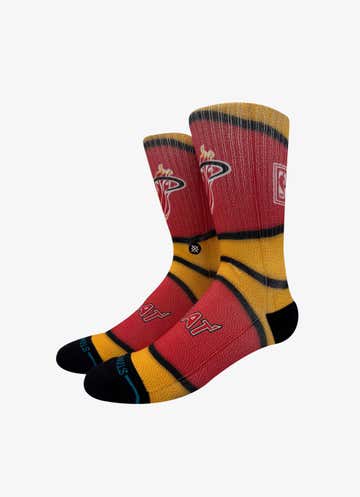Stance Nba Miami Heat Mini Ball Hwc Mid Cushion Socks in Yellow