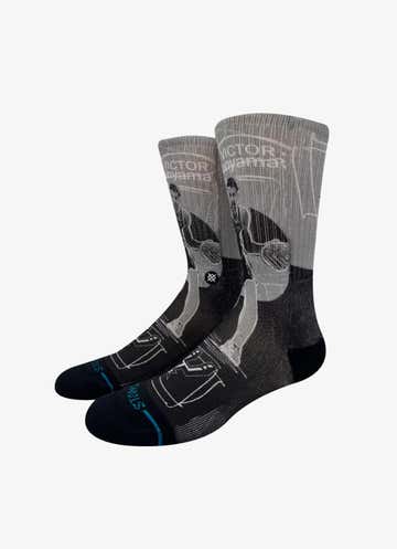 Stance Nba San Antonio Spurs Pasted Wemby Mid Cushion Socks in Black