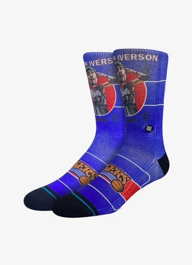 Stance X Nba Allen Iverson Retro Bighead Socks in Multi