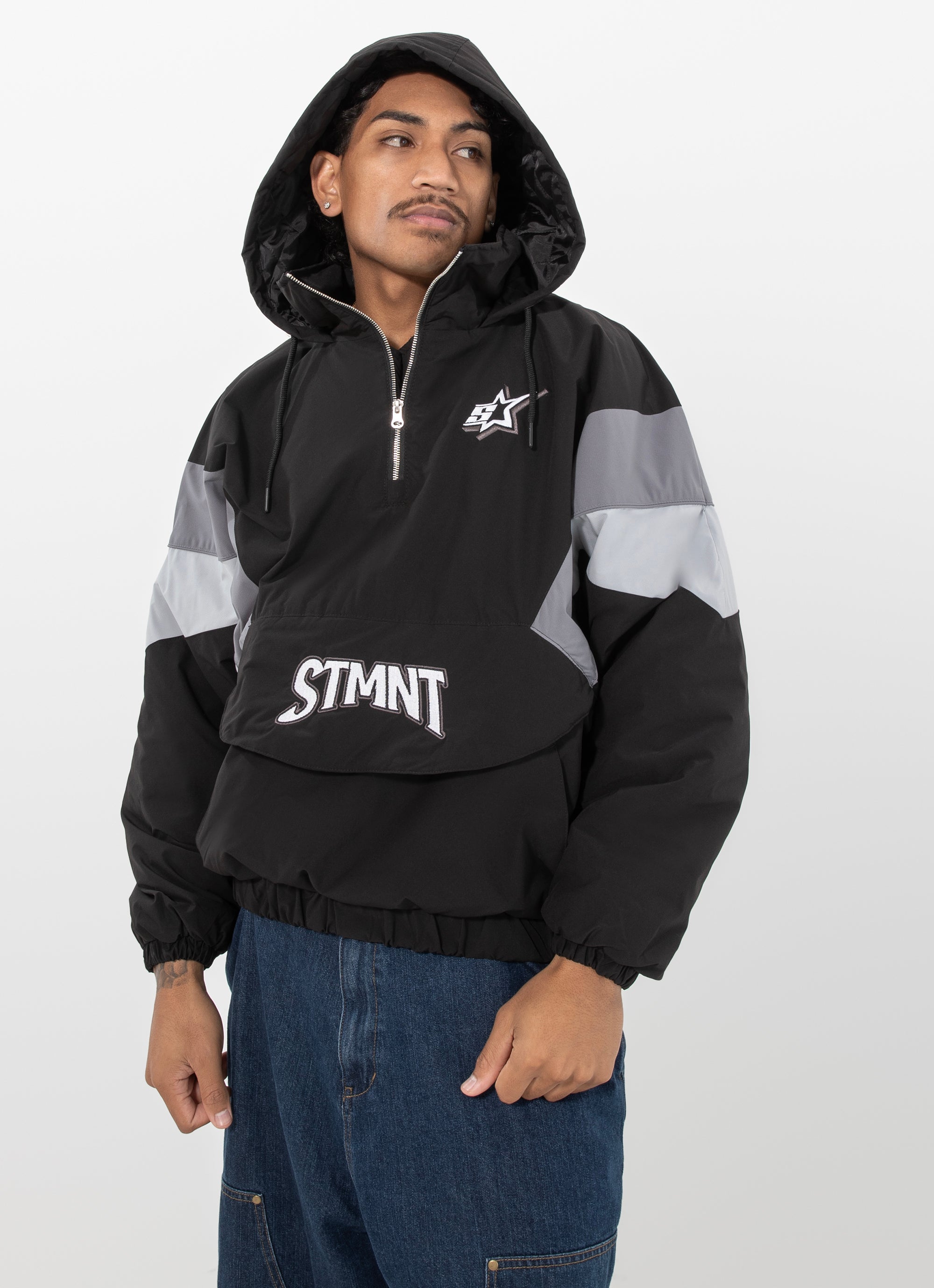 Statement Authentic Athletics Anorak in Black | Red Rat