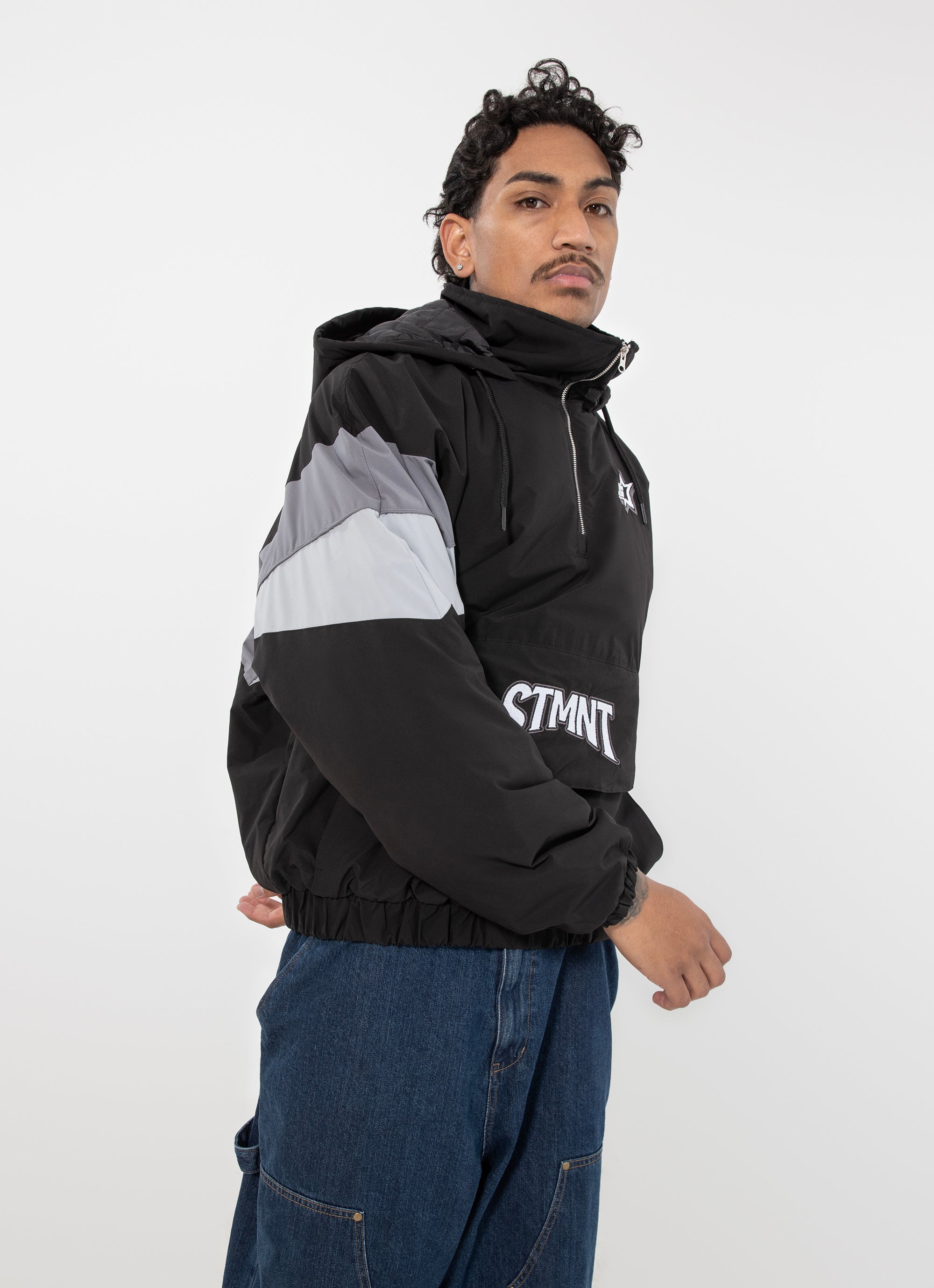 Statement Authentic Athletics Anorak in Black | Red Rat