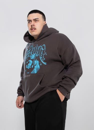 Stmnt Bone Hoodie Big & Tall in Grey