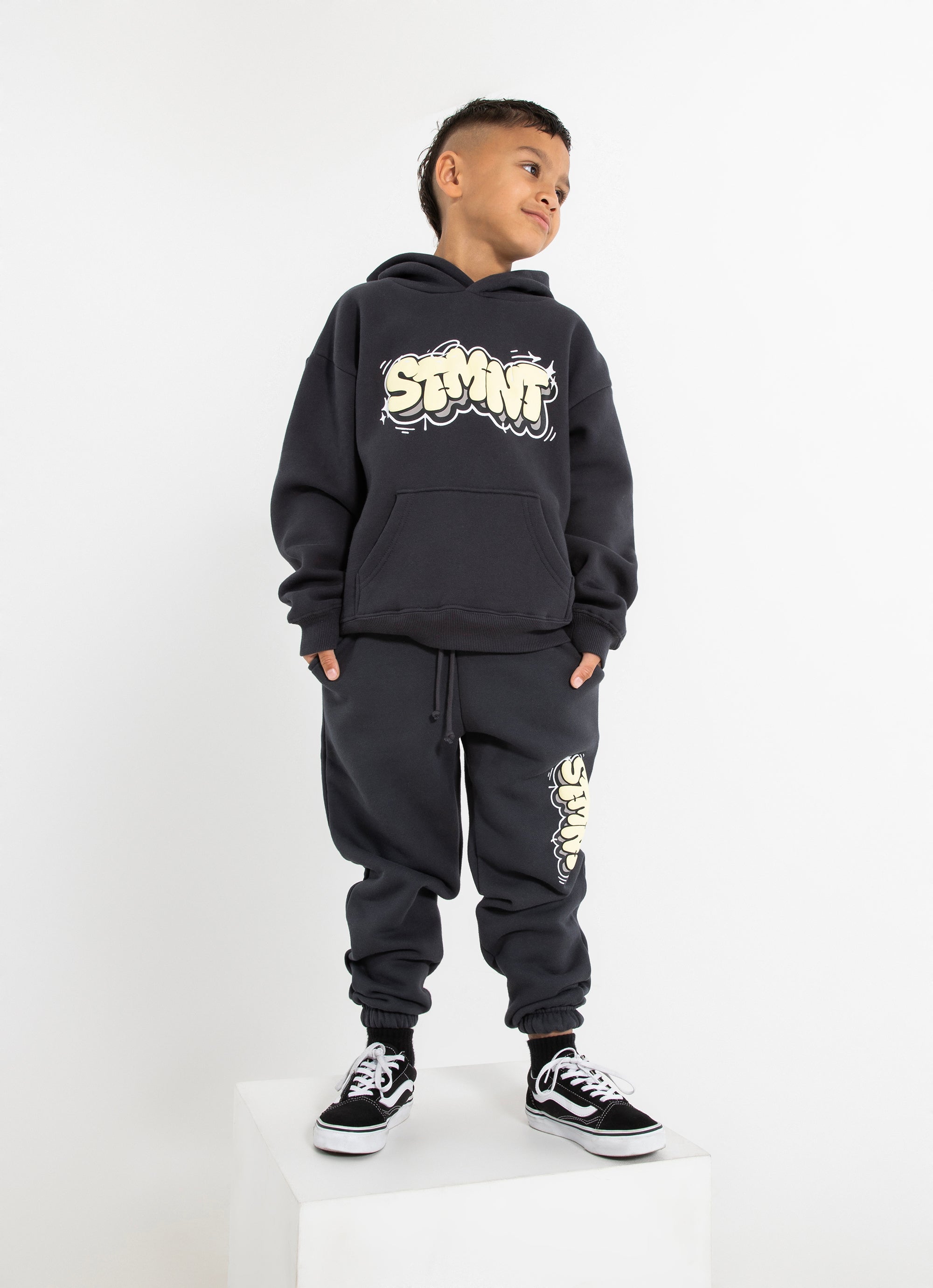 Stmnt Kids Iron Hoodie in Grey