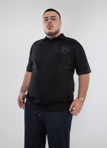 Stmnt Smart Polo Shirt - Big & Tall in Black