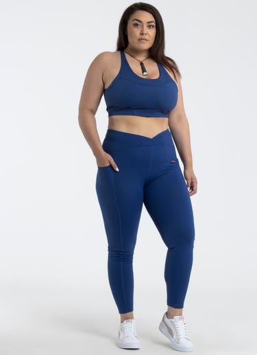Stryde Butter Soft Leggings - Curve in Blue
