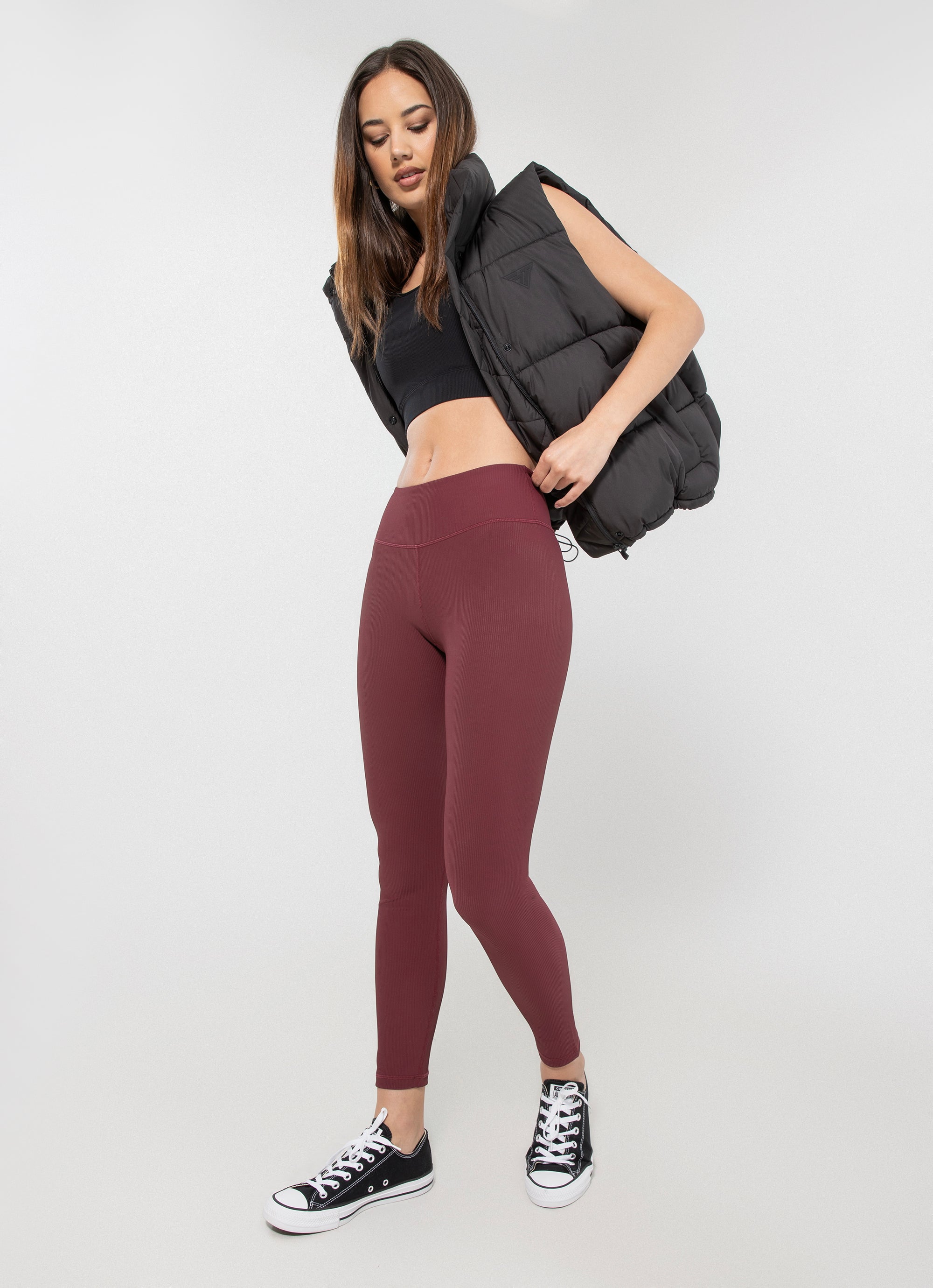 Stryde Cushy Leggings in Red