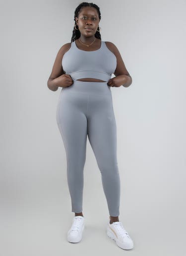 Stryde Drill Leggings - Curve in Grey