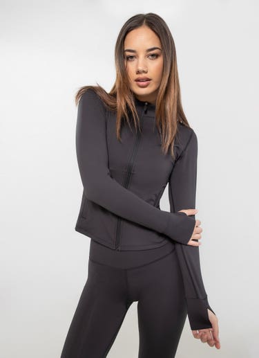 Stryde Tread Zip Up Jacket in Black