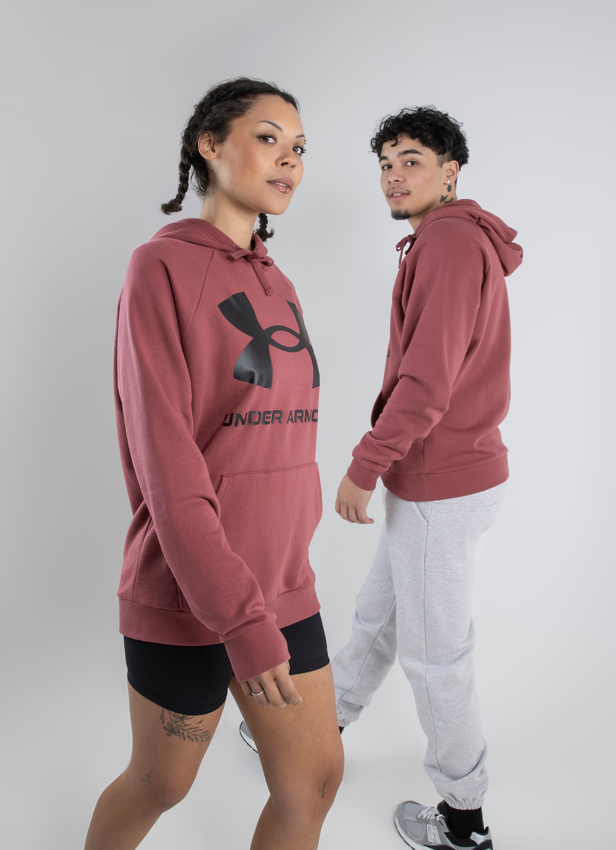 Under Armour Rival Fleece Logo Hoodie in Pink | Red Rat