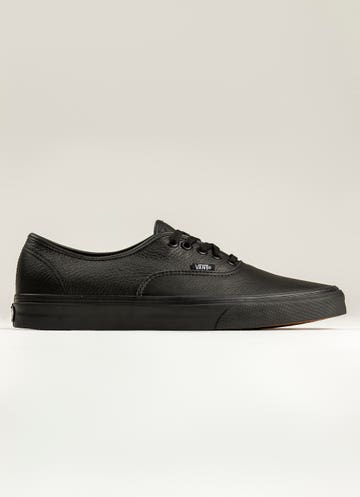Vans Authentic 'leather' Shoe in Black