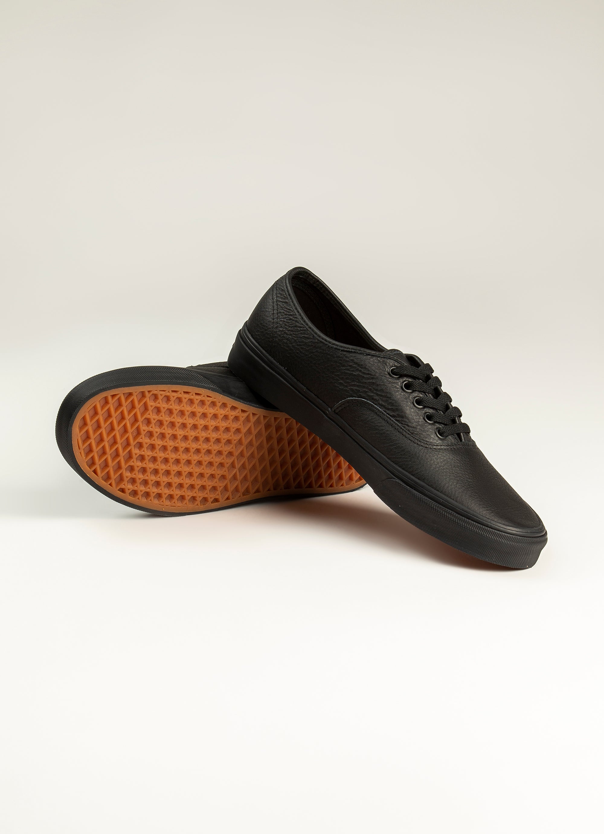 Vans Authentic 'leather' Shoe in Black