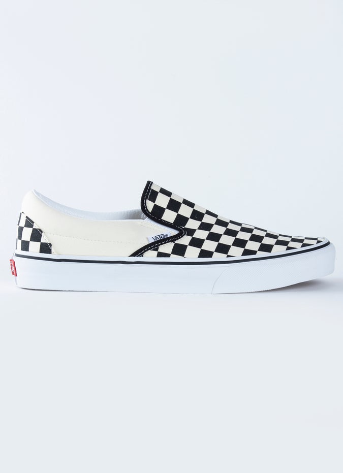 checkerboard classic slip on wide shoe