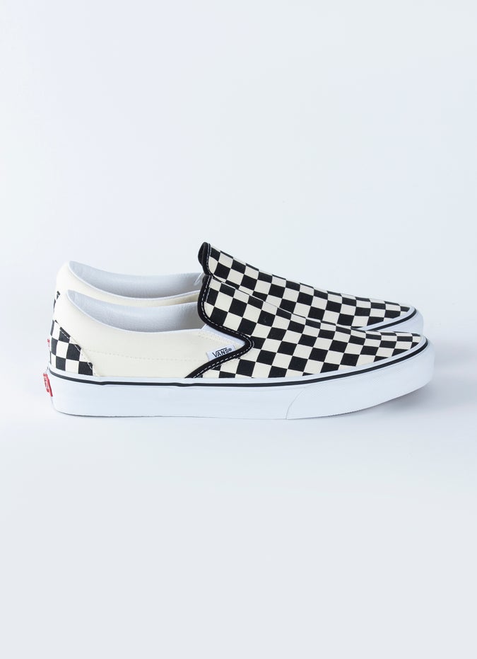 checkerboard classic slip on wide shoe