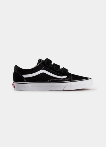 vans old skool canvas trainers black