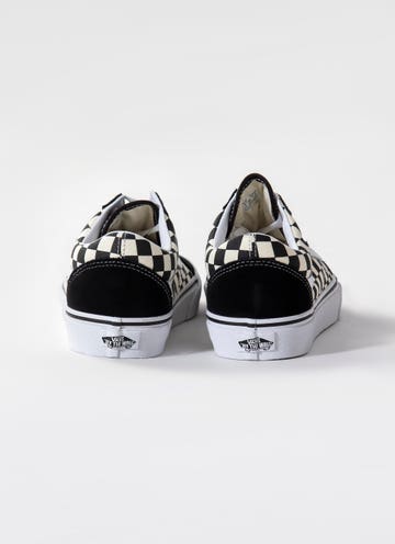 Vans Old Skool Primary Check Shoes in Black