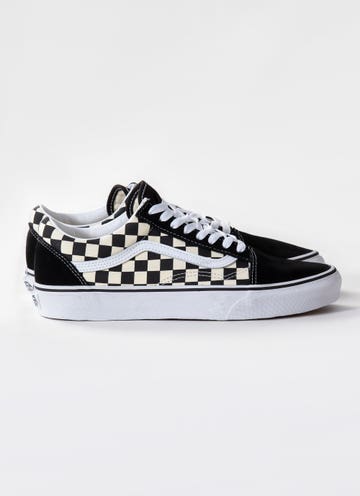 Vans Old Skool Primary Check Shoes in Black