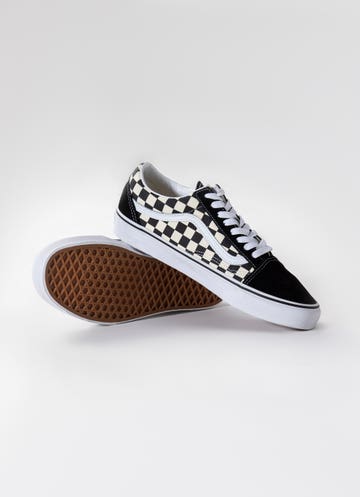 Vans Old Skool Primary Check Shoes in Black