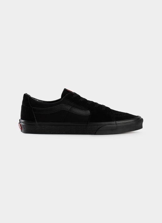 Vans Sk8low Shoes in Black Red Rat