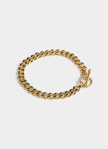 Vendetta Bar Clasp Cuban Bracelet - 18k Gold Plated in Gold
