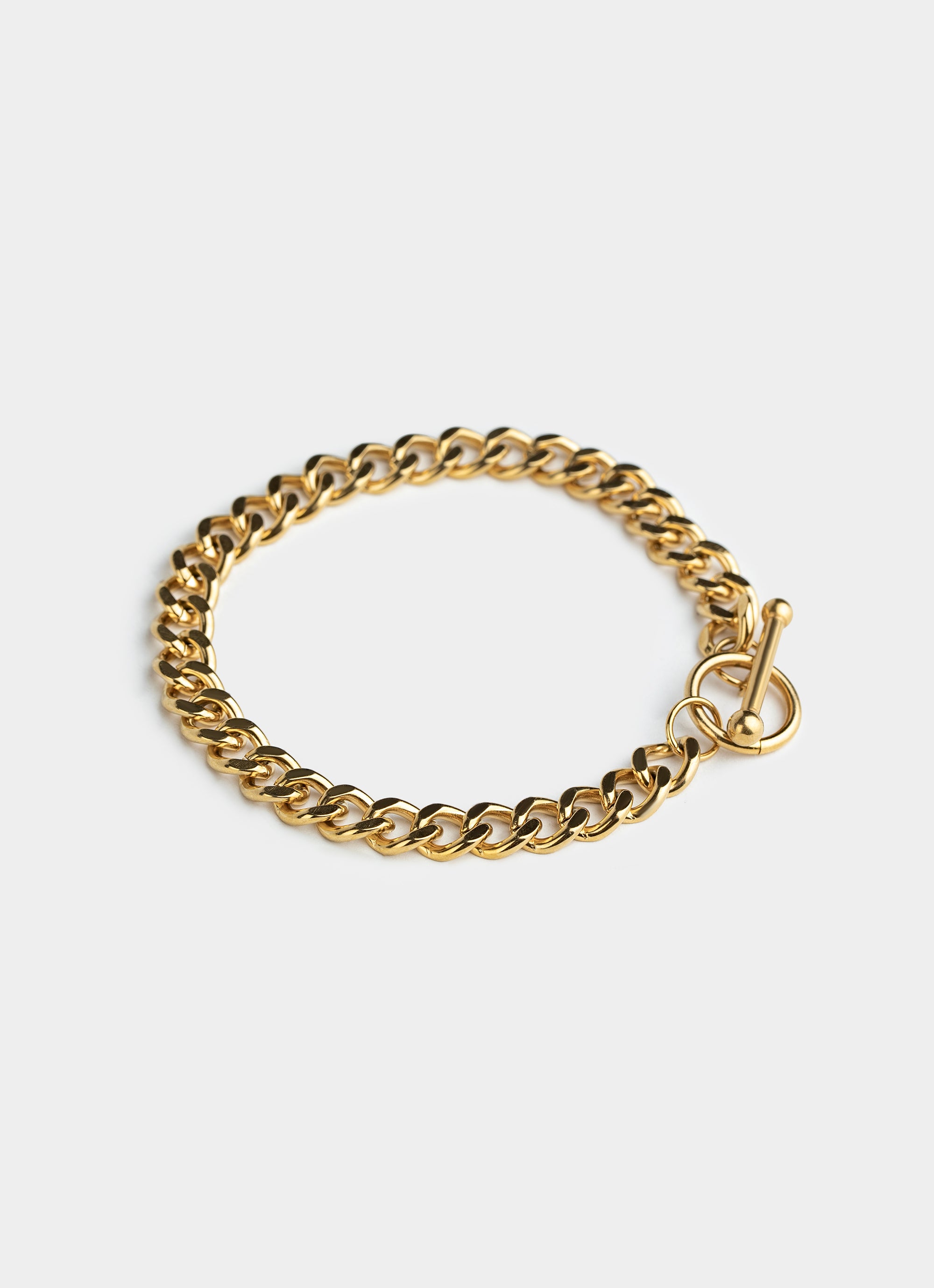 Vendetta Bar Clasp Cuban Bracelet - 18k Gold Plated in Gold