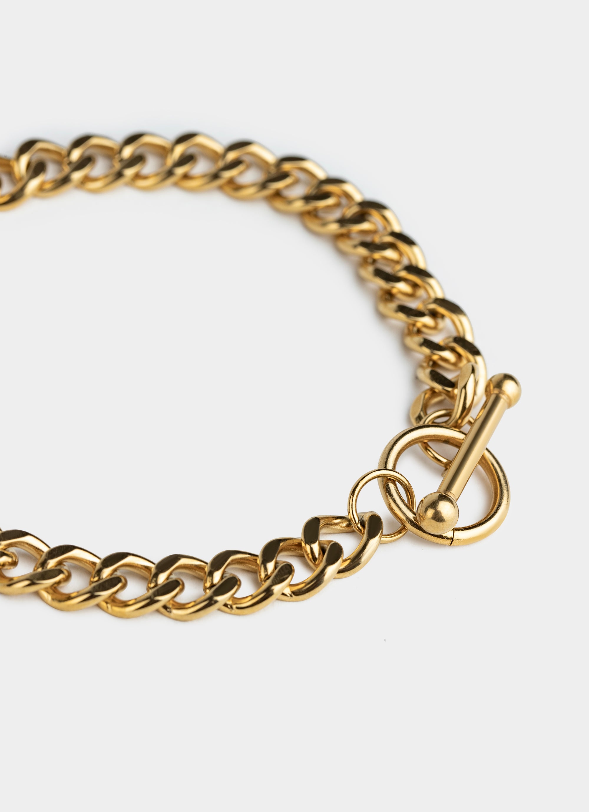 Vendetta Bar Clasp Cuban Bracelet - 18k Gold Plated in Gold