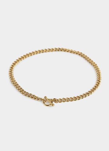 Vendetta Bar Clasp Cuban Chain - 18k Gold Plated in Gold