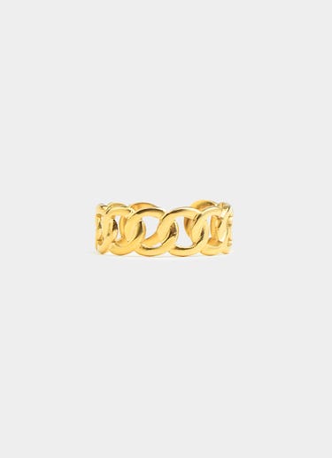 Vendetta Cuban Adjustable Ring -  18k Gold Plated in Gold