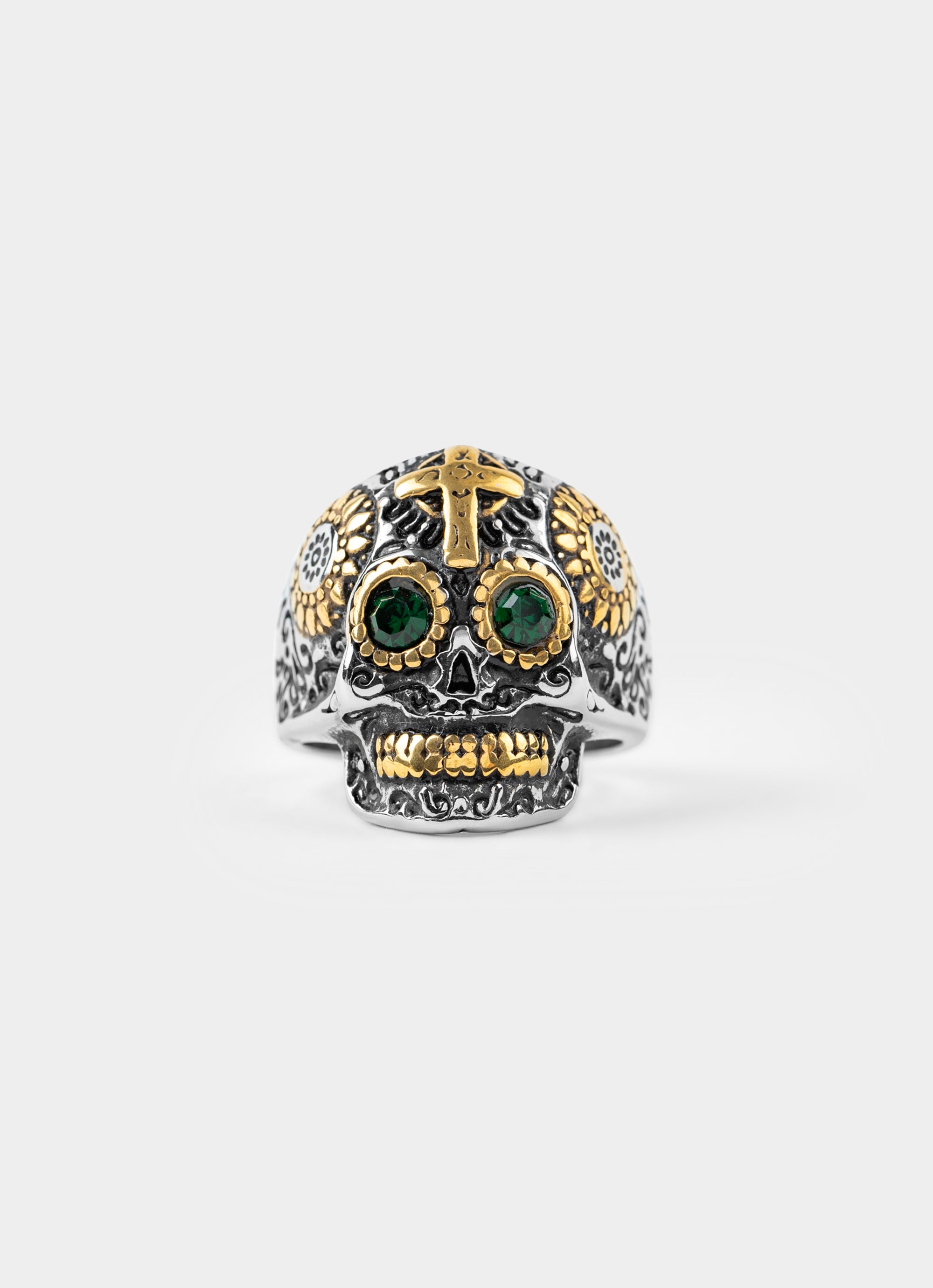 Vendetta Dia De Los Muertos Ring in Silver