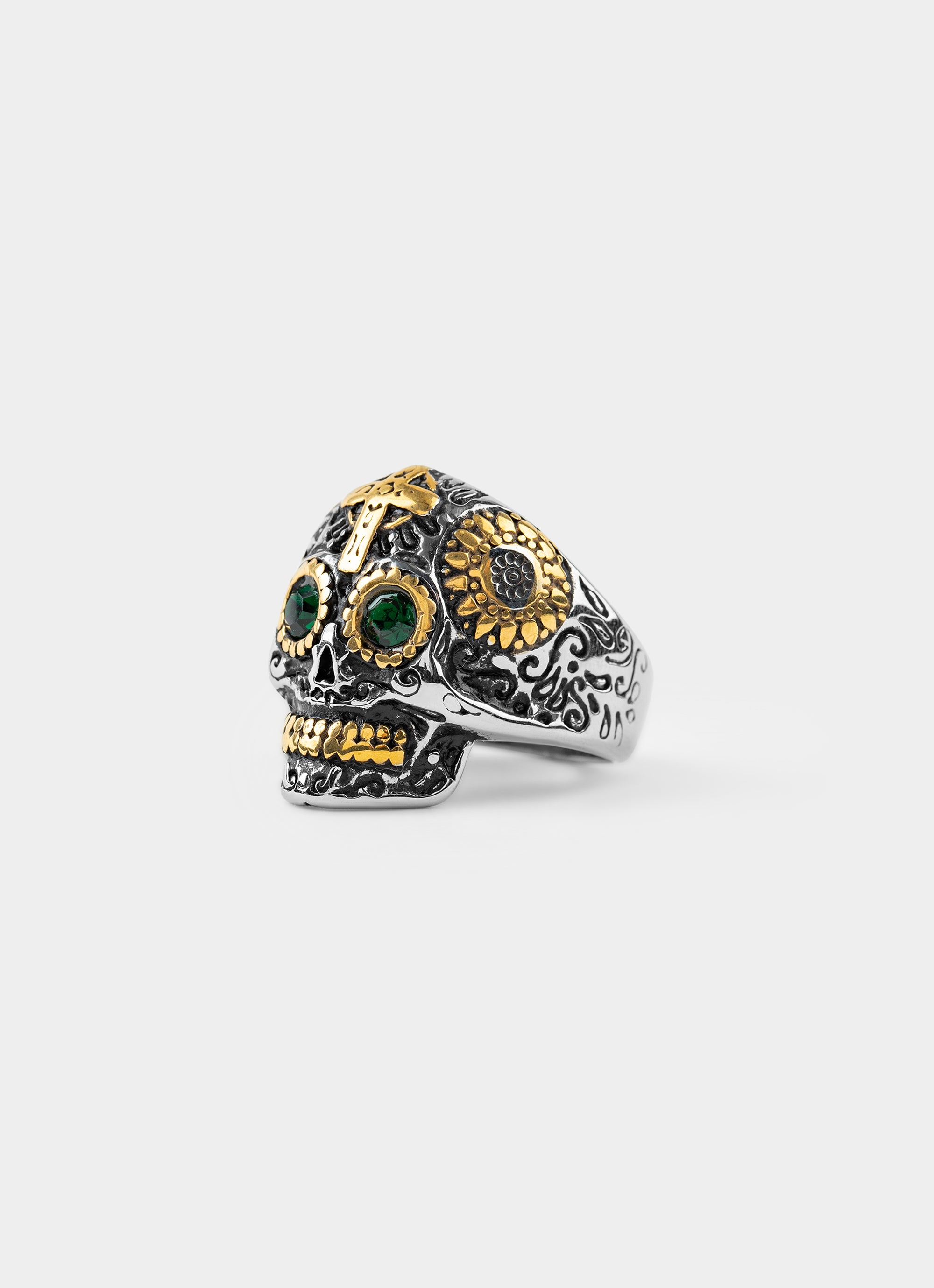 Vendetta Dia De Los Muertos Ring in Silver