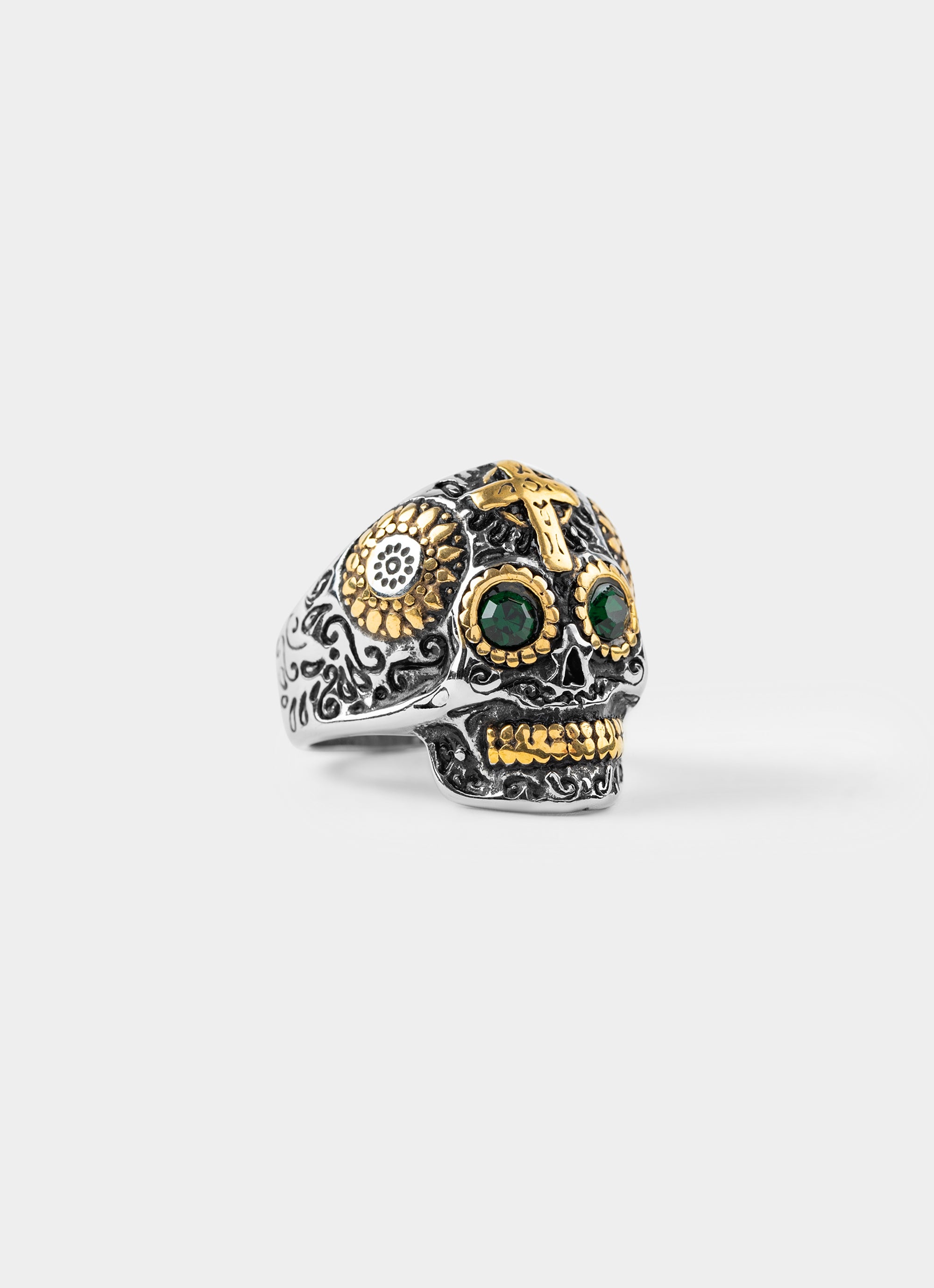 Vendetta Dia De Los Muertos Ring in Silver