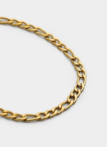 Vendetta Figaro Bracelet 4mm - 18k Gold Plated in Gold
