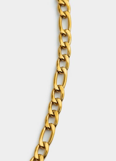 Vendetta Figaro Necklace 4mm - 18k Gold Plated in Gold